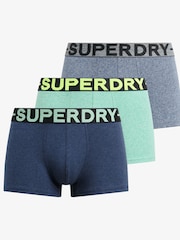 Superdry Blue Triple Trunks - Image 1 of 6