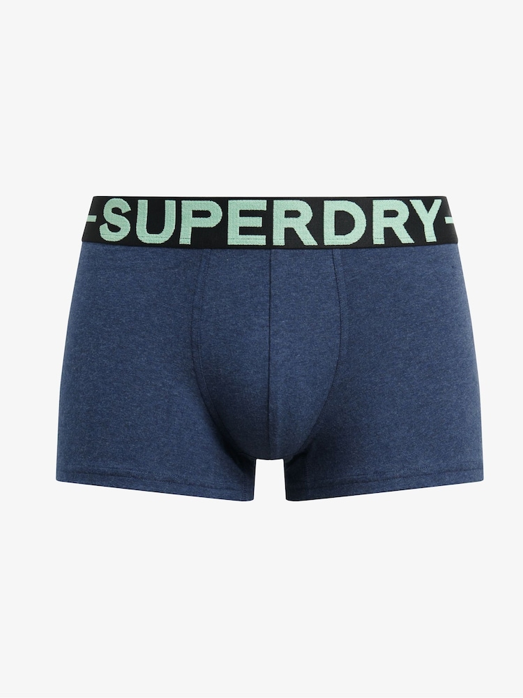 Superdry Blue Triple Trunks - Image 2 of 6