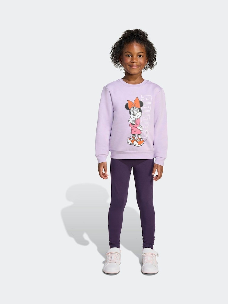 adidas Purple Disney Minnie Mouse Sweatshirt and Legging Set Little Kids - Image 1 of 10
