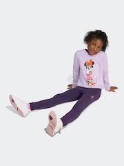 adidas Purple Disney Minnie Mouse Sweatshirt and Legging Set Little Kids - Image 5 of 10
