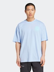 adidas Blue Power Graphic T-Shirt - Image 1 of 6
