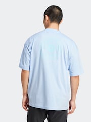 adidas Blue Power Graphic T-Shirt - Image 2 of 6