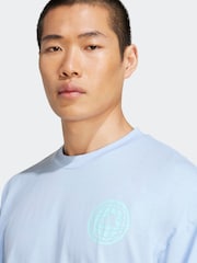 adidas Blue Power Graphic T-Shirt - Image 4 of 6