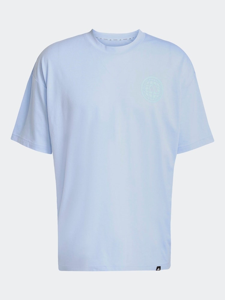 adidas Blue Power Graphic T-Shirt - Image 6 of 6