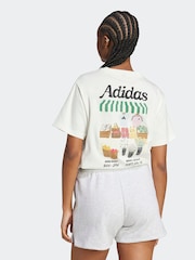 adidas White Farmers Market Graphic Regular 100% Cotton T-Shirt - Image 2 of 6