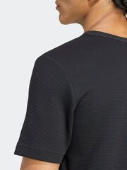 adidas Originals Black Trefoil Essentials Waffle T-Shirt - Image 5 of 6