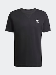 adidas Originals Black Trefoil Essentials Waffle T-Shirt - Image 6 of 6