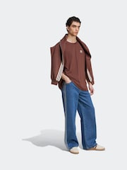 adidas Originals Brown Oversized Adicolor T-Shirt - Image 1 of 5