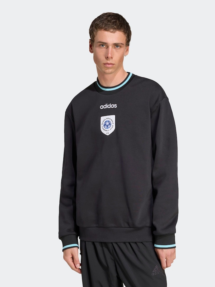 adidas Originals Black Badge Crewneck Sweatshirt - Image 1 of 6