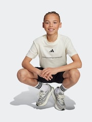 adidas White Kids Slogan Jersey T-Shirt - Image 4 of 6