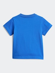 adidas Originals Blue Trefoil Infant Kids T-Shirt and Shorts Set - Image 3 of 6