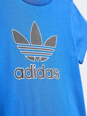 adidas Originals Blue Trefoil Infant Kids T-Shirt and Shorts Set - Image 5 of 6