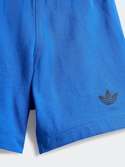 adidas Originals Blue Trefoil Infant Kids T-Shirt and Shorts Set - Image 6 of 6