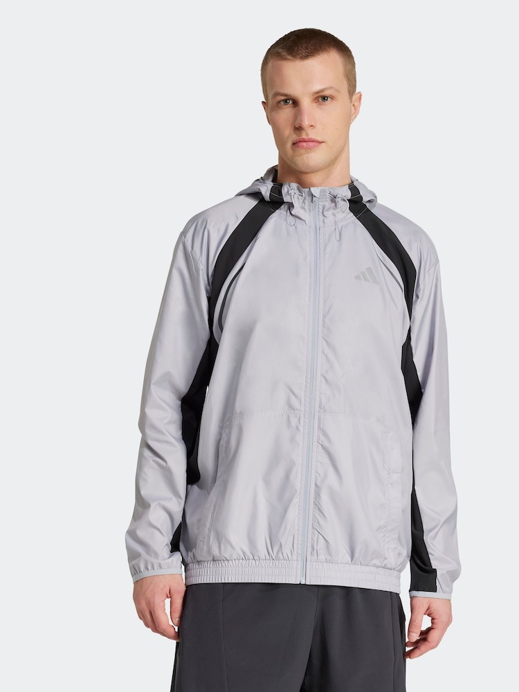 adidas Grey Tech Apparel Windbreaker - Image 1 of 1