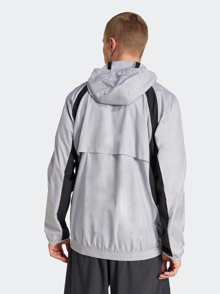 adidas Grey Tech Apparel Windbreaker - Image 2 of 6 adidas Grey Tech Apparel Windbreaker - Image 2 of 6
