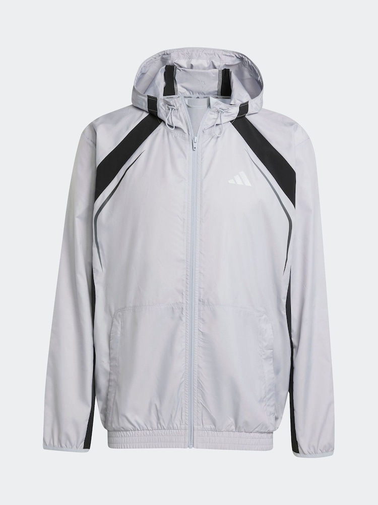adidas Grey Tech Apparel Windbreaker - Image 6 of 6 adidas Grey Tech Apparel Windbreaker - Image 6 of 6