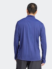 adidas Blue Train Essentials Training Long Sleeve Sweatshirt - Image 2 of 6