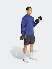 adidas Blue Train Essentials Training Long Sleeve Sweatshirt - Image 3 of 6