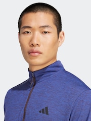 adidas Blue Train Essentials Training Long Sleeve Sweatshirt - Image 4 of 6
