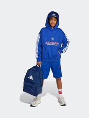 adidas Blue House of Tiro Fleece Kids Hoodie - Image 3 of 6