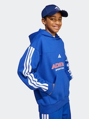 adidas Blue House of Tiro Fleece Kids Hoodie - Image 4 of 6