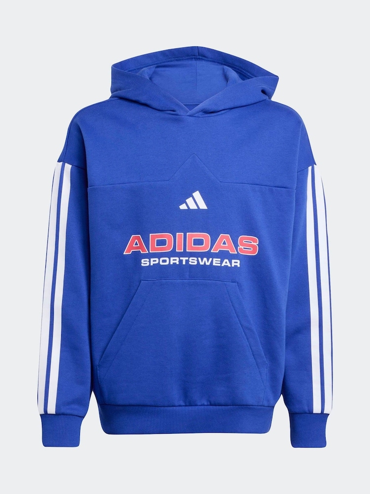 adidas Blue House of Tiro Fleece Kids Hoodie - Image 6 of 6