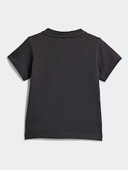 adidas Originals Black Trefoil Infant Kids T-Shirt and Shorts Set - Image 3 of 7