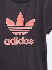 adidas Originals Black Trefoil Infant Kids T-Shirt and Shorts Set - Image 5 of 7