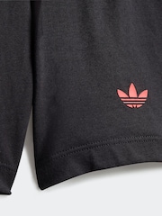 adidas Originals Black Trefoil Infant Kids T-Shirt and Shorts Set - Image 7 of 7