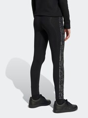 adidas Black Kids Single Animal Print 3-Stripes Jersey Leggings - Image 2 of 6