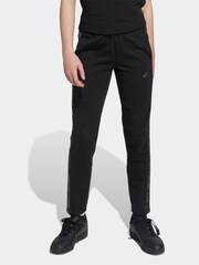 adidas Black Kids 3-Stripes Animal Print Joggers - Image 1 of 6