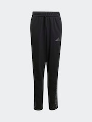 adidas Black Kids 3-Stripes Animal Print Joggers - Image 6 of 6