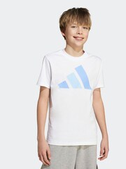 adidas White Essentials Kids T-Shirt - Image 1 of 6