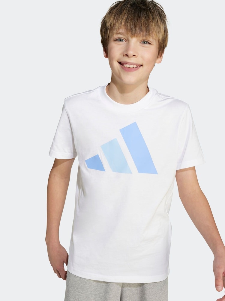 adidas White Essentials Kids T-Shirt - Image 2 of 6