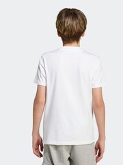 adidas White Essentials Kids T-Shirt - Image 3 of 6