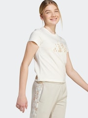 adidas Cream Big Animal Print Logo Kids T-Shirt - Image 4 of 6