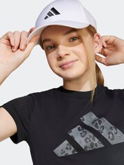adidas Black Kids Big Animal Print Logo T-Shirt - Image 5 of 6