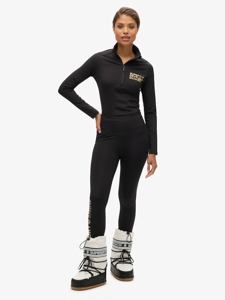 Superdry Black Ski Leggings - Image 1 of 7