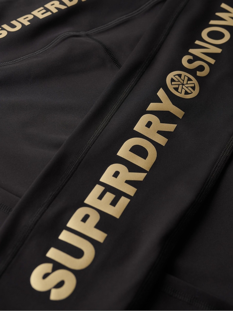 Superdry Black Ski Leggings - Image 7 of 7