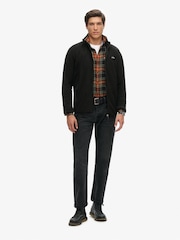 Superdry Black Polar Fleece Full Zip Jacket - Image 2 of 6