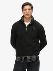 Superdry Black Polar Half Zip Fleece - Image 1 of 6