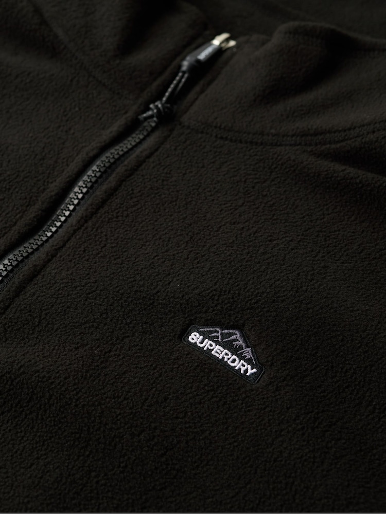 Superdry Black Polar Half Zip Fleece - Image 6 of 6