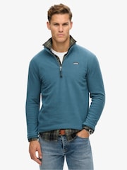Superdry Teal Blue Polar Half Zip Fleece - Image 1 of 3