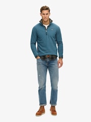 Superdry Teal Blue Polar Half Zip Fleece - Image 2 of 3
