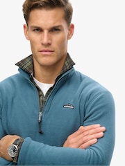 Superdry Teal Blue Polar Half Zip Fleece - Image 3 of 3