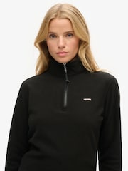 Superdry Black Polar Fleece Half Zip Jumper - Image 3 of 3