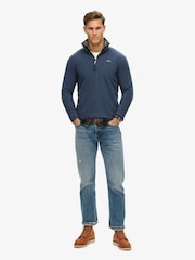 Superdry Blue Polar Half Zip Fleece - Image 2 of 3