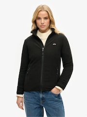 Superdry Black Polar Fleece Full Zip Jacket - Image 3 of 6