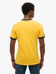 Superdry Yellow Workwear Logo 100% Cotton Graphic Yellow T-Shirt - Image 2 of 4