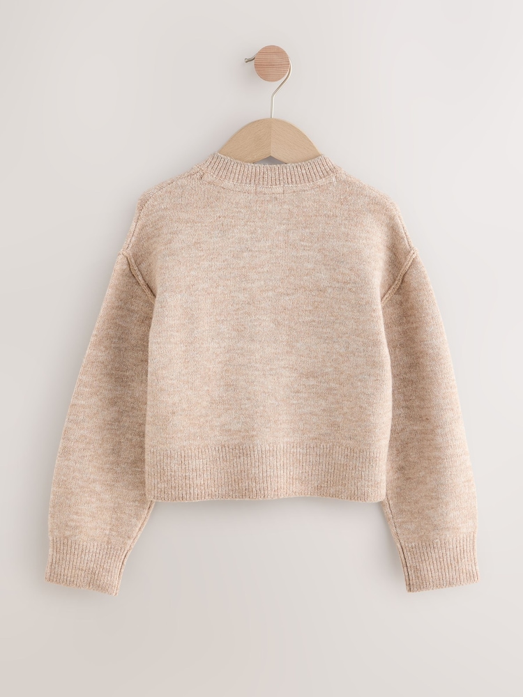 Oatmeal Button Up Cardigan (3-16yrs) - Image 1 of 4